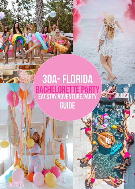 Florida Bachelorette Party Themes, Rosemary Beach Bachelorette Party, 30a Bachelorette Party, Beachy Bachelorette Party, Bachelorette Beach Weekend, Florida Bachelorette, Bride Era, Bachelorette Pool Party, Rosemary Beach Florida