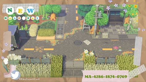 Grass Path, Cute Confetti, Concrete Path, Japanese Town, Abandoned City, City Island, Animal Crossing Qr Codes Clothes, Path Design, Qr Codes Animal Crossing