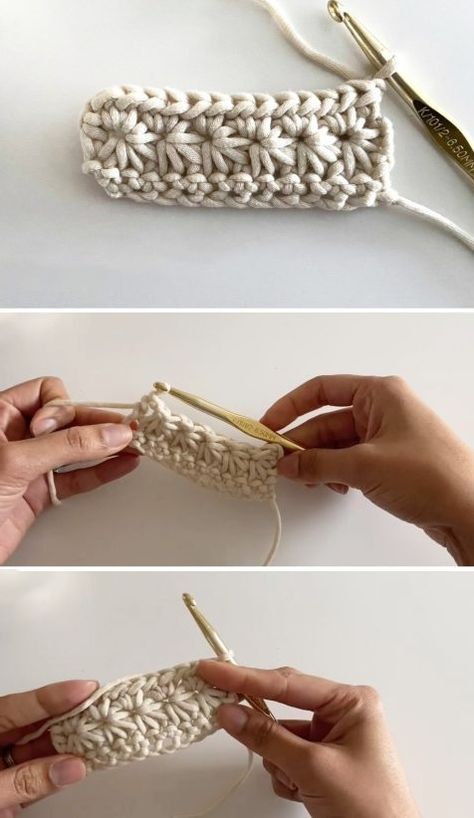 How to Crochet Star Stitch – Step by Step – Tutorials & More Star Crochet Stitch Tutorials, Crochet Star Stitch Pattern, Star Stitch Crochet Pattern, Star Stitch Crochet, Crochet Star Stitch, Puff Stitch Crochet, Crochet Belt, Crochet Purse Pattern Free, Crochet Afghan Patterns Free