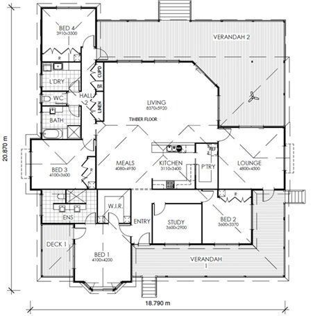 Queenslander Floor Plans, Queenslander House Plans, Acreage Homes, Cottage Design Plans, Queenslander House, Houses Plans, House Layout Plans, House Layout, Family House Plans