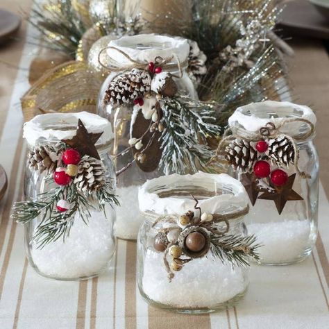 21 Holiday-Ready Items On Amazon Canada Mason Jar Christmas Crafts, Christmas Mason Jars Diy, Christmas Candle Decorations, Christmas Mason Jars, Christmas Jars, Holiday Crafts Christmas, Mason Jar Diy, Mason Jar Crafts, Jar Crafts