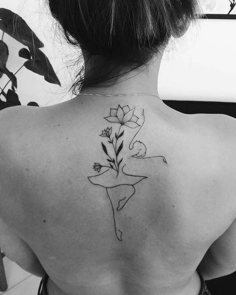 Ballet Tattoos, Ballerina Tattoo, Dancer Tattoo, Dance Tattoo, Geometric Tattoos, Silhouette Tattoos, Dainty Tattoos, Spine Tattoos, Dope Tattoos