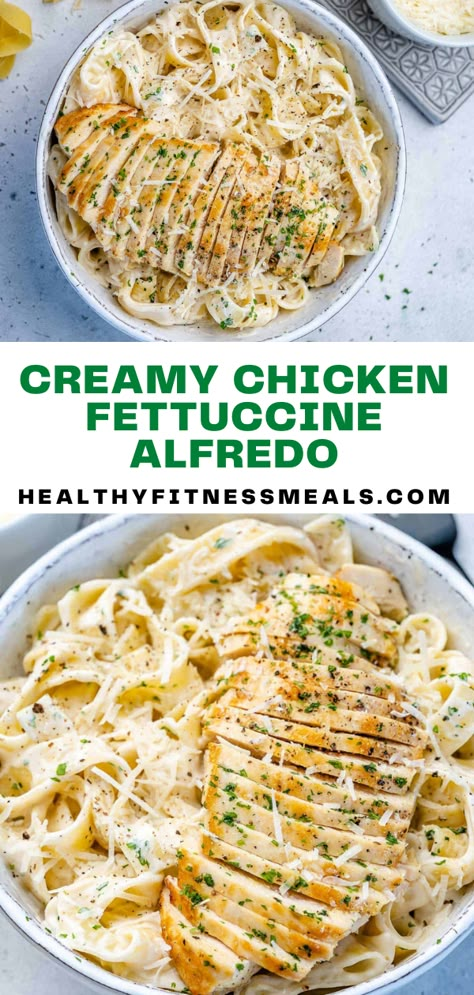 Gf Chicken Alfredo Gluten Free, Healthy Chicken Cream Cheese Recipes, Healthy Chicken Alfredo Meal Prep, Lactose Free Chicken Alfredo, Chicken Alfredo Pasta Cream Cheese, Chicken Alfredo No Cream Cheese, Creamy Chicken Fettuccine Alfredo, Macro Friendly Chicken Alfredo, Chicken And Cheese Pasta Recipes