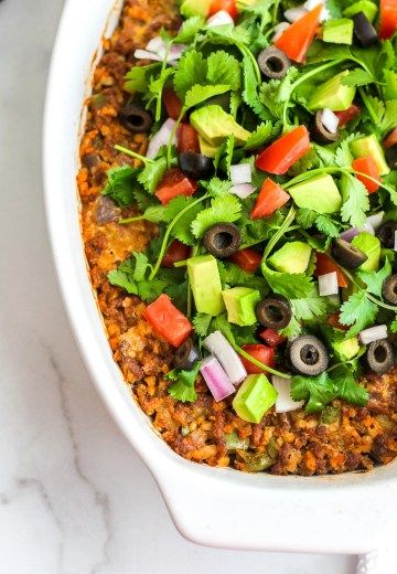 Keto & Whole30 Taco Bake - The Bettered Blondie Whole 30 Taco, Cilantro Lime Cauliflower Rice, Taco Bake, Easy Guacamole, Pork Carnitas, Instant Pot Pork, Onion Relish, Pan Seared Salmon, Lentil Stew