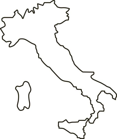 Map of Italy. Outline map vector illustration Italy On Map, Outline Of Italy, Italy Map Illustration, Italy Outline, Italy Map Art, Italy Geography, Italia Map, Italy Drawing, Italy Graphic