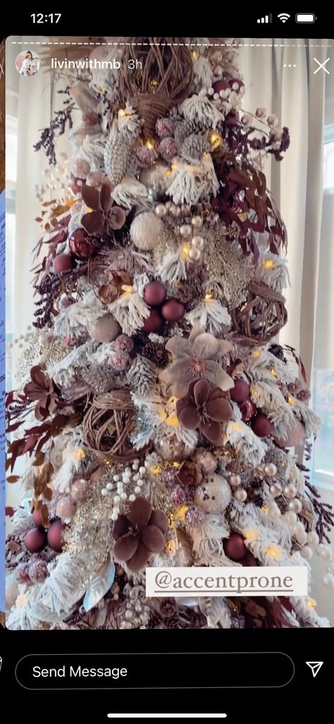 Burgundy And Blush Christmas Tree, Mauve Christmas Tree, Mauve Christmas, Burgundy Christmas, Holiday Decorations, Burlap Wreath, Tree Ornaments, Christmas Tree Ornaments, Burlap