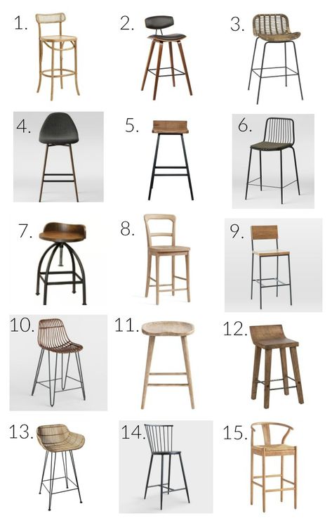 Barstools In Kitchen Minimalist, Wooden Barstools, Modern Kitchen Stools, Counter Stools With Backs, Oak Bar Stools, Cool Bar Stools, Bar Stools Kitchen Island, Kitchen Counter Stools, Wooden Bar Stools