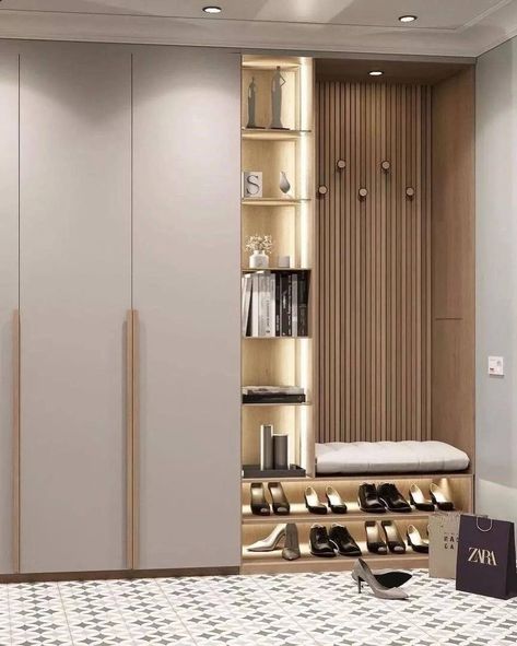 Built In Cupboards Bedroom, Modern Closet Designs, Closet Small Bedroom, Bedroom Built In Wardrobe, Bedroom Cupboards, Built In Cupboards, Bedroom Cupboard Designs, Modern Closet, Foyer Entryway