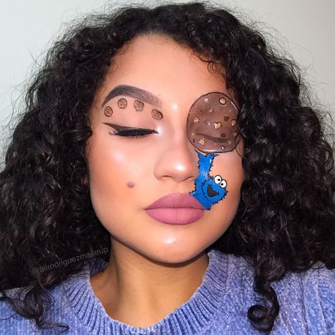 #sesamestreet #cookiemonster #makeup Sesame Street Makeup, Cookie Monster Makeup, Monster Cookies Halloween, Monster Makeup, Elmo And Cookie Monster, Halloween Makeup Scary, Crazy Makeup, Halloween Make, Cookie Monster