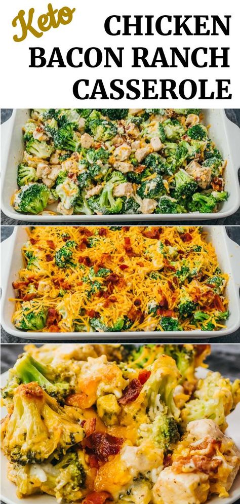 Low Carb Family Meals, Family Meals Kids, Keto And Gluten Free, Bacon Ranch Casserole, Ranch Casserole, Creamy Ranch Dressing, Chicken Bacon Ranch Casserole, Low Carb Low Fat Recipes, Best Low Carb Recipes