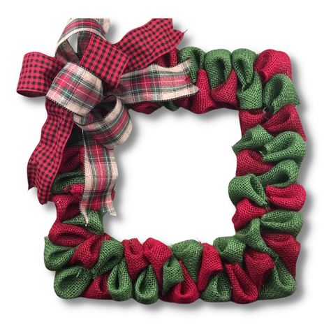 Post from Dave's Wreaths and Things Square Wreath, Christmas Squares, Wreath Frame, Wreath Forms, Wreath Ideas, Frame Wreath, Something Different, Christmas Season, Different Shapes