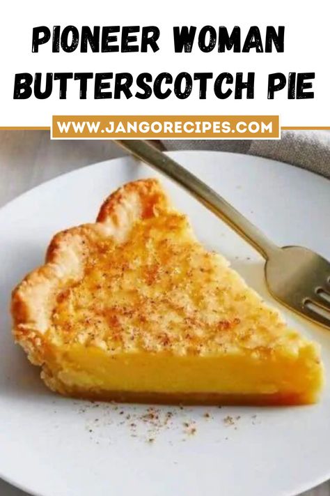 Butterscotch pie is a very popular pie in the Southern states of the U.S. but it is rarely seen in the Northeastern states. #PioneerWomanButterscotchPie #Pie Recipe Pioneer Woman Chocolate Marshmallow Pumpkin Pie, Kentucky Sawdust Pie Recipe, Dolly Parton Butterscotch Pie, Cushaw Pie Recipe, Sawdust Pie, Peach Pie Filling Recipes, Butterscotch Pie Recipe, Pioneer Woman Recipes Dinner, Popular Pies