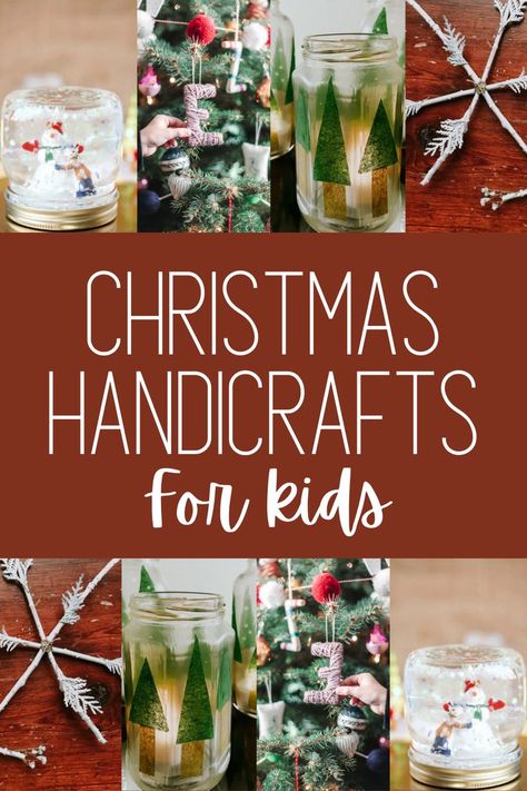 Christmas handicrafts for kids Handicrafts For Kids, Homeschool Crafts, Christmas Kindergarten, Christmas School, Christmas Projects Diy, Natural Christmas, Easy Christmas Crafts, Homemade Christmas Gifts, Easy Christmas