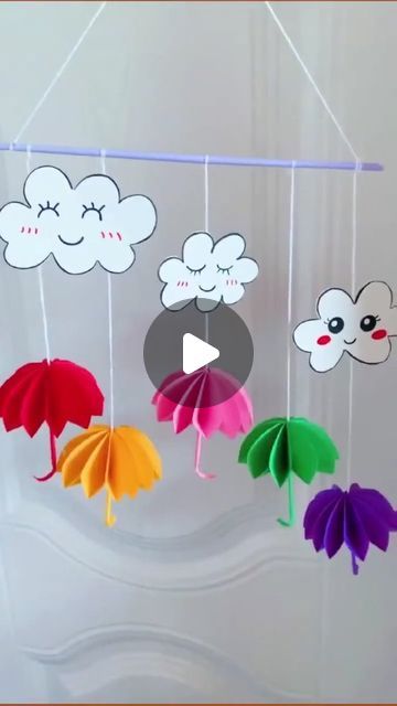 Itsy Bitsy Artsy I Art & Craft I Creative DIY on Instagram: "Craft hanging umbrellas and clouds from Paper ☁ ☔🌈 ✂️ Crafted with care, these DIY origami lighten eternal beauty into any space. Elevate your home decor with handmade elegance! 
.
.
📌Follow me for mor:
➡️ @itsy_bitsy_23
➡️ @itsy_bitsy_23
➡️ @itsy_bitsy_23
.
.
#PaperCraft #handmadedecor #HomeDecor #DIYDecor #CraftingInspiration #ArtisticCreations #holidaycrafts #CreativeCrafts #ArtisticExpression #CraftyIdeas #HandcraftedDecor #CraftyCreators #beautiful #origami #UniqueDecor #CraftyInspiration #DIYHome #ArtisticHome #kidsfuncrafts #HandmadeWithLove #CraftyCreators #umbrelladiy #handmade #homedecor #parentchildhandmade #craftymom #paperumbrella #papercrafting #craftingideas #craftykids" Clouds Craft, Diy Umbrella Decoration, Weather Paper Craft, Paper Umbrella Craft, Paper Umbrella, Umbrella Craft For Kids, Easy Umbrella Craft, Unbrella Arts And Crafts, Paper Craft Umbrella