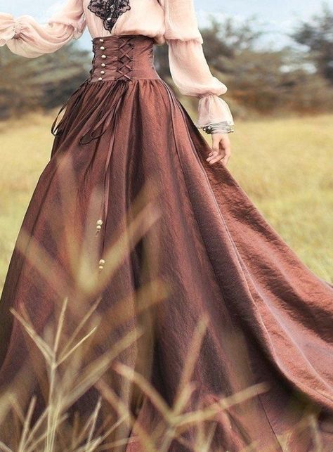 Women Vintage Wasit Skirts Western Holiday #cute #skirts #vintage Women Long Skirt Vintage High Wasit Skirts for Holiday Daily #skirts #dresses Pagan Clothes, Medieval Attire, Larp Inspiration, Tessa Gray, Vintage Dresses Online, Boho Ideas, Old Fashion Dresses, Doll Outfits, Medieval Times