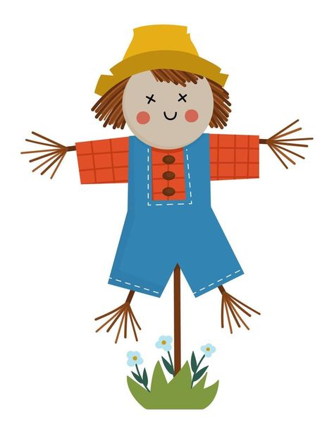 Vector scarecrow isolated on white background. Flat spring garden bugaboo illustration. Gardening equipment icon. Farm scary puppet on pole picture Scary Puppet, Scarecrow Illustration, Gardening Equipment, Picture Picture, Spring Flats, Garden Equipment, Vector Clipart, Simple Doodles, Spring Garden