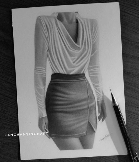 Bodycon Dress Drawing, Dress Drawing Reference, Realistic Pencil Sketch, Learning Fashion, Pencil Art Love, Perfect Drawing, Figurative Art Painting, Drawing Anime Bodies, Realistic Pencil Drawings