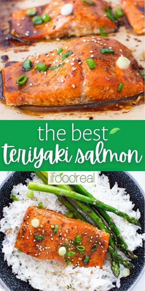 This Teriyaki Salmon is made with healthy homemade teriyaki sauce and doesn't require long marinating. Easy salmon recipe that can be pan fried or baked, is super flavorful and ready in 30 minutes. Salmon Glaze Recipes Healthy, Teriyaki Marinade For Salmon, Salmon Teriyaki Marinade, Red Salmon Recipes, Low Calorie Salmon Dinner, Healthy Salmon Marinade, Skinless Salmon Recipes, Healthy Salmon Meal Prep, Teriyaki Salmon Recipes