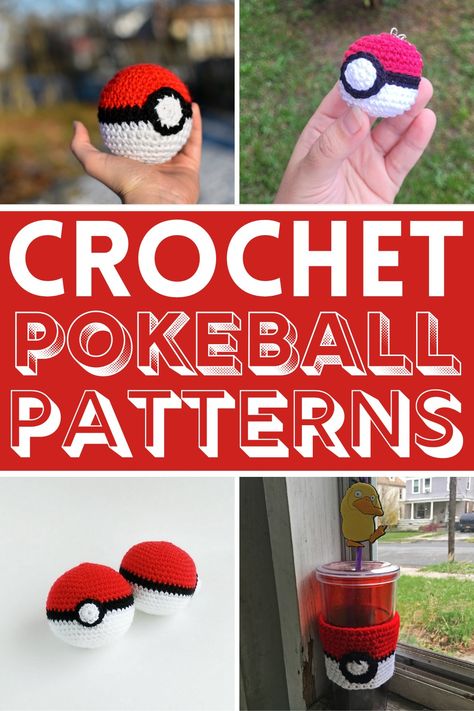 Free Crochet Pokeball Patterns For Pokémon Lovers Crochet Pokeball Keychain, Crochet Pokemon Characters Free Pattern, Crochet Pokemon Ball Pattern Free, Crochet Pokeball Pattern Free, Free Pokemon Crochet Patterns, Pokemon Crochet Patterns Free, Pokeball Crochet Pattern, Crochet Pokeball, Pokeball Pattern