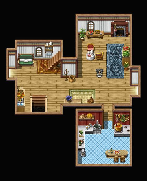 Game & Map Screenshots 4 - Page 24 - General Discussion - RPG Maker Forums Rpg Maker Map, Rpg Maker Mv Characters, Rpg Maker Mv Tilesets, Inside Building, 2d Rpg, Rpg Maker Vx, Game Maker, Game Map, Game Screenshots