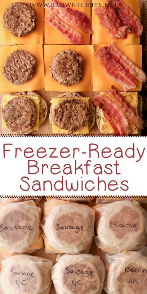 Freezer Sausage Biscuits, Make And Freeze Breakfast Sandwiches, Freezer Biscuit Breakfast Sandwiches, Make Ahead Healthy Breakfast Sandwiches, Frozen Sandwiches Lunch, Meal Prep Breakfast Sandwich Freezer, Freezing Breakfast Sandwiches, Ready To Go Breakfast Ideas, Pre Made Breakfast Sandwiches