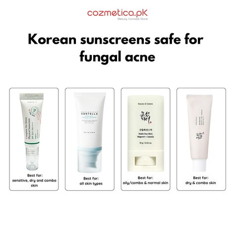 Every season is sunscreen season and these our top Korean sunscreen picks!🌸 Shop them now on sale at cozmetica.pk! #cozmetica #cozmeticapk #spf #sunscreen #skin1004 #beautyofjoseon #kbeauty #koreansunscreen Centella Sunscreen, Best Drugstore Sunscreen, Fungal Acne, Korean Sunscreen, Skin Care Guide, Top Korean, Combo Skin, Physical Sunscreen, Best Sunscreens