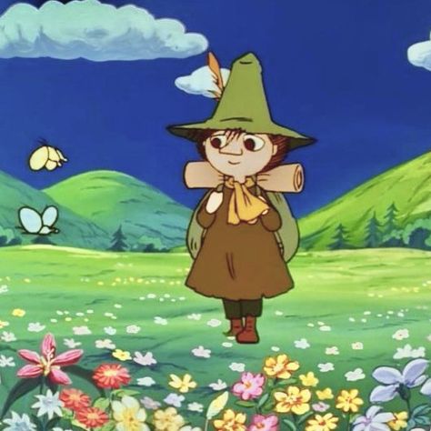 Snufkin Icon, Snufkin Aesthetic, Snufkin Pfp, Snufkin And Moomin, Moomin Aesthetic, Moomin Art, Moomin Snufkin, Moomin Valley, Tove Jansson