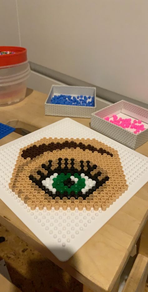 Art Makeup, Gcse Art, Perler Bead Art, Perler Bead, Hama Beads, Perler Beads, Bead Art, Eyelashes, Beading