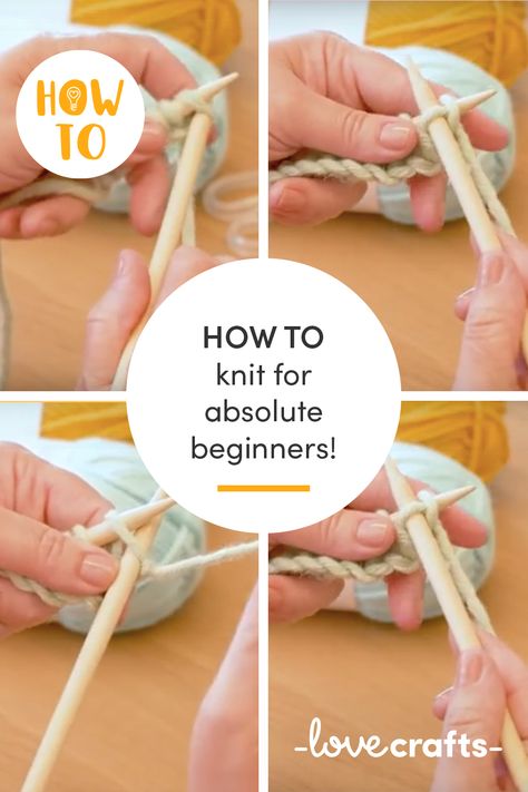 Knit For Beginners, Knit Stitches For Beginners, Beginner Patterns, Knitting 101, Knitting Videos Tutorials, Knitting Basics, Beginner Knitting Patterns, Beginner Knitting Projects, Knitting Instructions