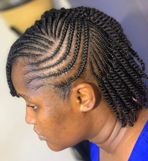 Twist Braids Hairstyles With Natural Hair, Twisting Styles For Natural Hair, Flat Twist Hairstyles For Natural Hair, Cornrows And Twists Natural Hair, Do It Yourself Hairstyles For Black Hair, Natural Hair Twists With Cornrows, Natural Hair Twisted Styles, One One With Natural Hair, Twisting With Natural Hair