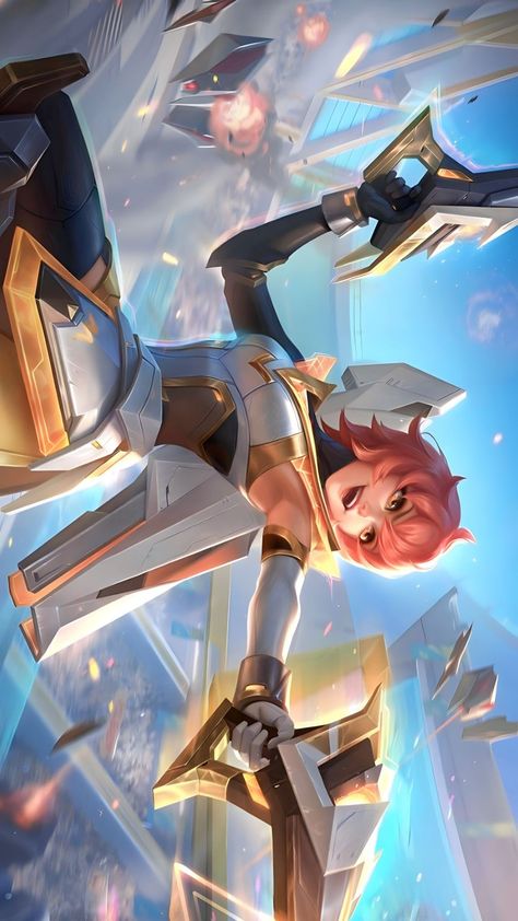 Beatrix M4, Unity Artwork, Gold Lane, Mobile Legends Bang Bang, Legend Wallpaper, Wallpaper Laptop, Mobile Legend, Wind Breaker, New Skin