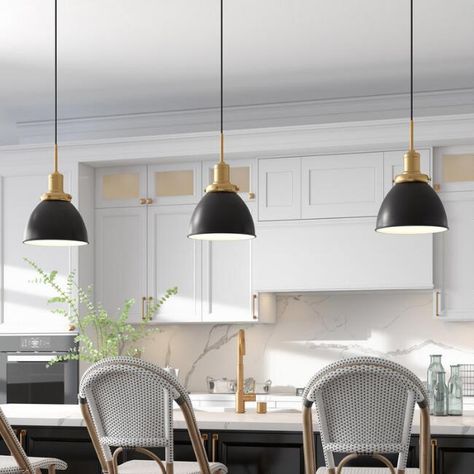 Pendant Lights Over Kitchen Island Shades Of Light, Lights Over Island, Lights Over Kitchen Island, Modern Mediterranean, Gold Pendant Lighting, Harbor House, Lighting Pendant, Island Pendant Lights, Kitchen Island Lighting Pendant