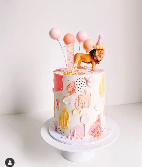 Pink Party Animal Birthday, Party Animal Smash Cake, Born Two Be Wild Cake, Party Animals Cake, Party Animal Birthday Cake, Two Wild Birthday Cake, Zoo Birthday Cake, Animal Party Cake, Safari Birthday Cake