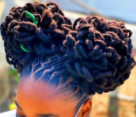 two bun loc pedals hairstyle Kids Locs Styles Daughters, Regular Hairstyles, Loc Crown, Lock Hairstyles, Locks Styles, Yellow Lipstick, Short Dreadlocks Styles, Dreads Styles For Women, Locs Styles