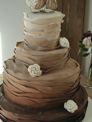 6 Cake Brown Wedding Cake Ideas, 50 Shades Of Brown Wedding, Brown Quinceanera Theme, Brown Cake Ideas, Shades Of Brown Wedding, Brown Wedding Dresses, Wedding Cake Brown, Shades Of Brown Wedding Theme, Melanin Party