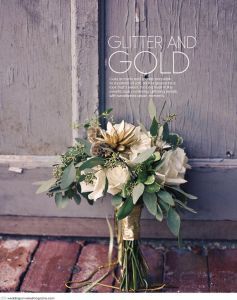 Wedding Colors: white, ivory, gold, sage green, emerald green, forest dark green – Jeans Wedding Wedding Bouquets Gold, Gold Wedding Flowers, Jeans Wedding, Gold Bouquet, Forest Dark, Savannah Wedding, White Wedding Flowers, Green Jeans, Green Forest