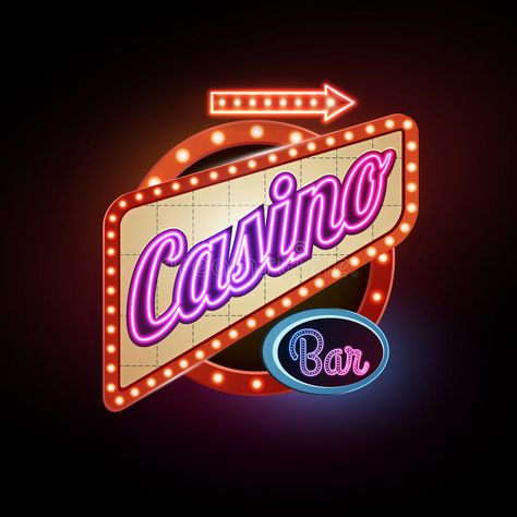 Neon Symbol, James Bond Party, Internet Cafe, Casino Logo, Billboard Signs, Neon Words, Neon Logo, Night Background, Letter Vector