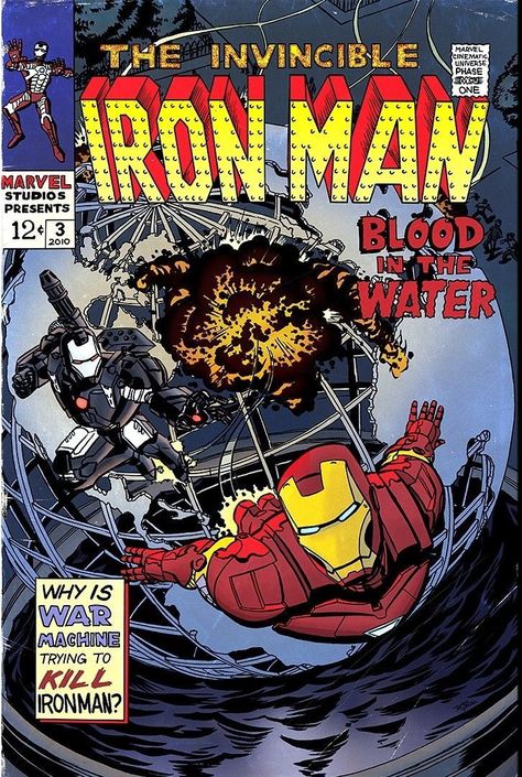 Iron Man Comic Cover, Marvel Retro Poster, Iron Man Poster, Marvel Retro, Blood In The Water, Marvel Room, Marvel Comics Vintage, Hank Pym, Marvel Movie Posters