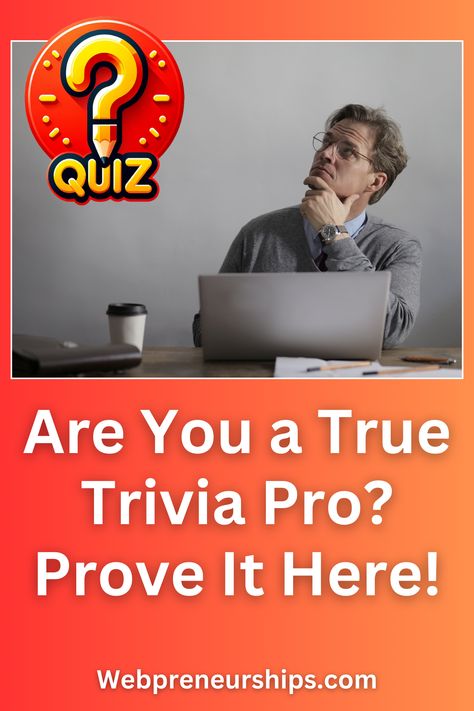 Take this challenging general knowledge quiz and show the world you’re a trivia master. Can you beat it? #TriviaChallenge #GeneralKnowledge #IQTest | games | quiz questions | interesting quizzes | silly quizzes | hard quiz | random questions Silly Quizzes, Hard Quiz, Math Quizzes, Calculator Words, Random Questions, Interesting Quizzes, Knowledge Quiz, Trivia Quizzes, Online Quizzes