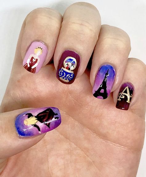 Anastasia Nails Disney, Anastasia Nails, Musical Theatre Nail Art, Musical Theatre Nails, Anastasia Disney, Anastasia Cartoon, Broadway Nails, Anastasia Broadway, Princess Anastasia