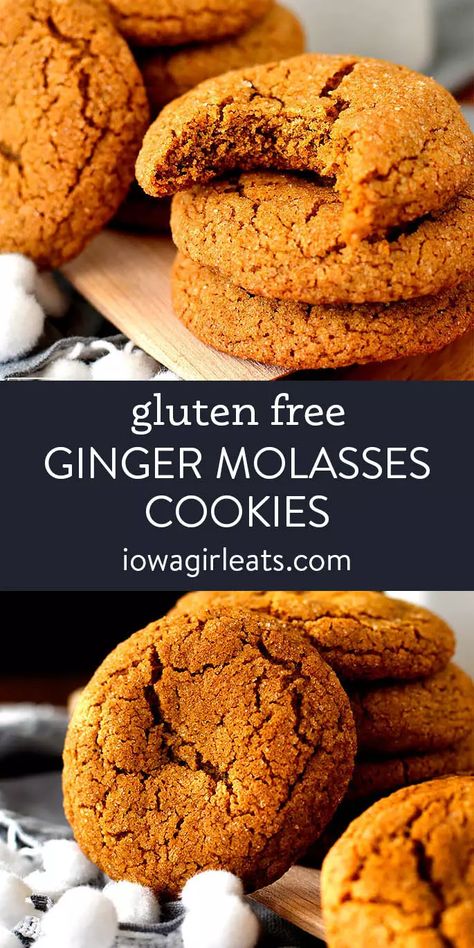 Cookies Molasses, Gluten Free Christmas Baking, Gluten Free Gingerbread Cookies, Gluten Free Christmas Cookies, Ginger Molasses, Gluten Free Sugar Cookies, Gluten Free Gingerbread, Gluten Free Holiday, Cookies Gingerbread