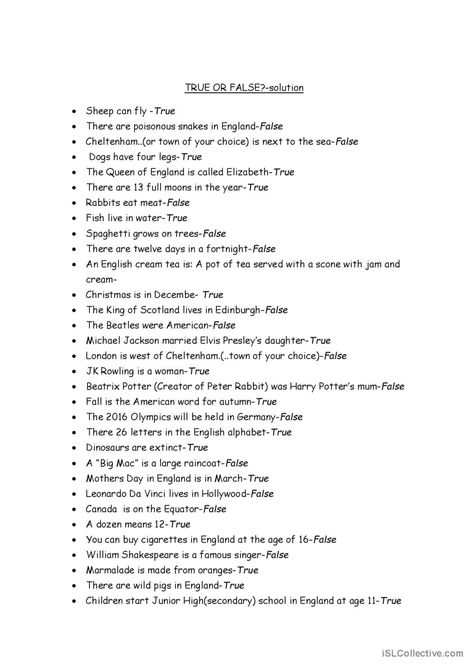 True or False Questions general voca…: English ESL worksheets pdf & doc True Or False Questions For Kids, True Or False Questions And Answers, General Knowledge Questions In English, Some Gk Questions In English, Gk Questions And Answers In English, Quizzes And Answers, General Knowledge Quiz Questions And Answers, True Or False Questions, True Or False