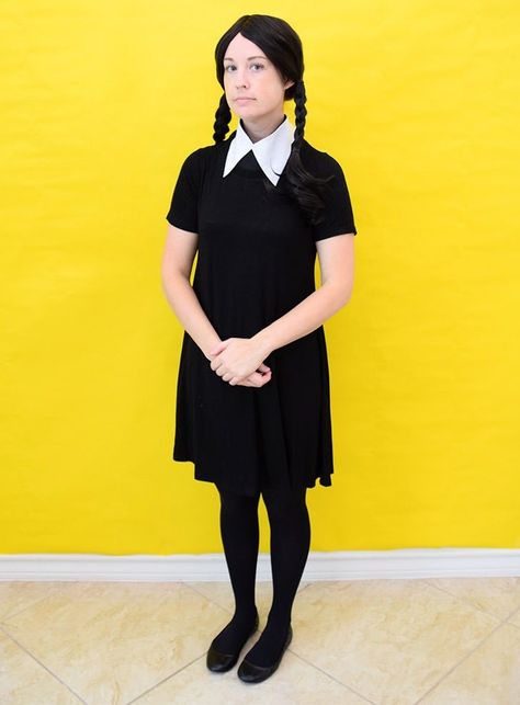 Wednesday and Pugsley Addams Family Halloween Costumes ⋆ Dream a Little Bigger Pugsley Addams Costume, Addams Family Halloween Costumes, Costumes For Teachers, Work Appropriate Halloween Costumes, Easy Couples Costumes, Easy Halloween Costumes For Women, Halloween Costumes For Work, Diy Costumes Women, Last Minute Halloween