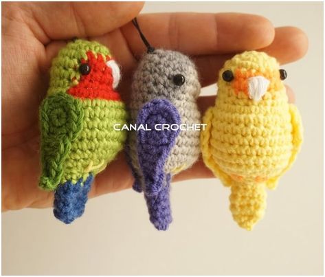 Crocheted Birds, Crochet Bird Patterns, Crochet Birds, Operation Christmas, Pola Amigurumi, Parakeets, Crochet Diy, Bird Patterns, Amigurumi Free Pattern