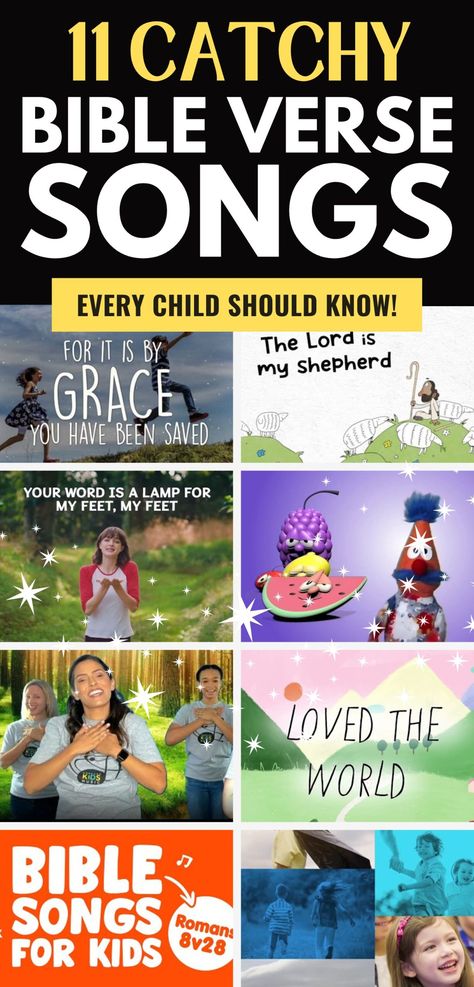 Best Bible Verse Songs for Kids Important Bible Verses, Bible Songs For Kids, Catchy Songs, Creation Activities, Kids Sensory Activities, Memorize Scripture, Verses For Kids, Homeschool Advice, Bible Verse Memorization