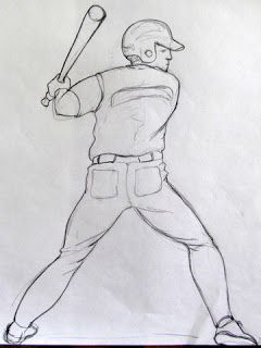 Sports Sketches Drawings, Baseball Drawing Ideas, Baseball Drawing Reference, Sports Painting Ideas, Baseball Painting Ideas, Sports Drawing Ideas, Baseball Player Drawing, Baseball Doodles, Baseball Sketch