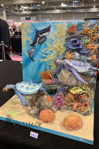 3d Coral Reef Project, Mermaid Display, Under The Sea 3d, Environmental Art Projects, Coral Reef Art, Coral Sculpture, Sea Sculpture, Coral Art, Sculpture Art Clay