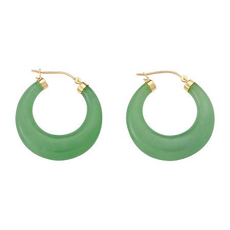 Gold Ear Jacket, Palm Beach Jewelry, Jade Earrings, Yellow Earrings, Jade Jewelry, Sterling Silver Hoop Earrings, Yellow Gold Earring, Green Jade, Sterling Silver Hoops