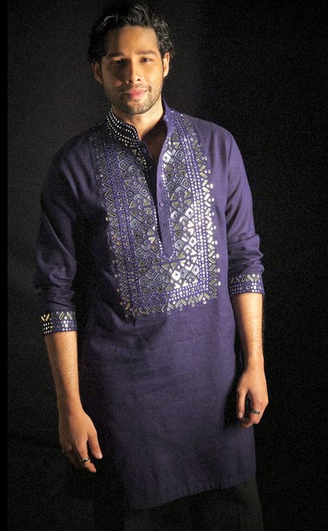 Mirror Work Kurta For Men, Menswear Indian, Mirror Work Kurta, Indian Wedding Clothes For Men, Embroidery Kurta, Gents Kurta Design, Kurta For Men, Gents Kurta, Men Kurta