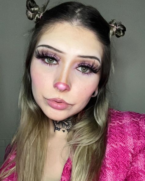 Alvin and the chipmunks makeup look 🐿️🎀💕🩷 #alvinandthechipmunks #chipettes #makeup #makeupaddict #makeupaddict #makeuplover #makeuplook #creativemakeup #costume #costumemakeup Chipettes Makeup, Chipmunk Nose Makeup, Chipmunks Makeup, Alvin And The Chipmunks Makeup, Chipmunk Makeup, Spooky Makeup, Nose Makeup, Alvin And The Chipmunks, Halloween Make Up